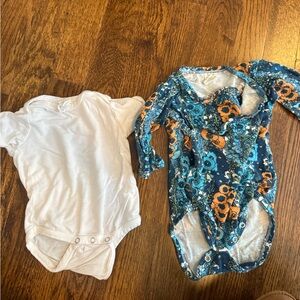 kate quinn Blue and white onesies